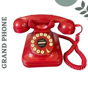 Crosley Retro Red Rotary Phone Pottery Barn Like New